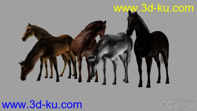 姿态各异的马模型的图片2