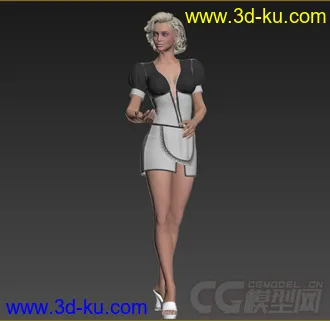 3D打印模型女侍者的图片