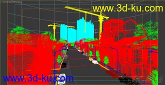 3D打印模型老街区  建现代房  超级写实的图片