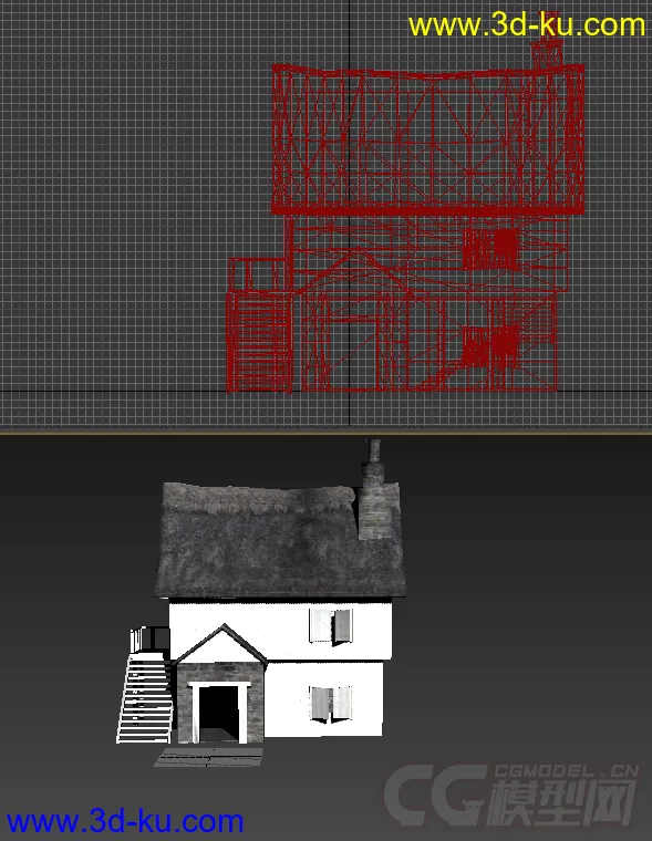 单个茅屋模型 可用于游戏的图片1
