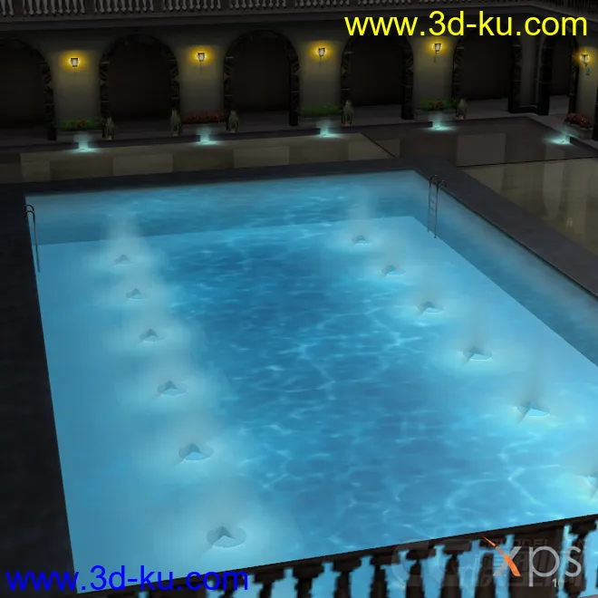 室内泳池模型的图片4