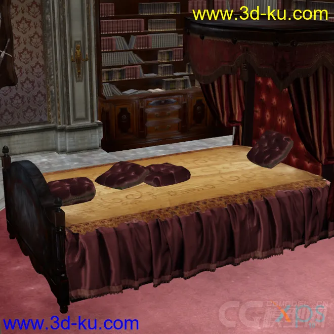 室内场景模型 床地毯的图片4