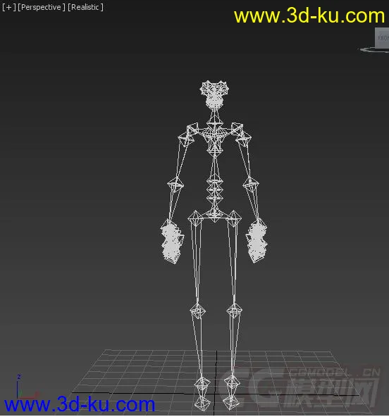 精密骨骼绑定的豹纹短袖女孩,max通用格式,可导入Unity3d模型的图片4
