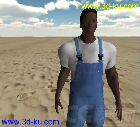 黑人码头工人,通用格式,可导入Unity3D模型的图片1