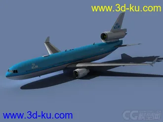 3D打印模型MD-11 DC-10客机荷兰皇家航空客运喷气飞机民用飞机的图片