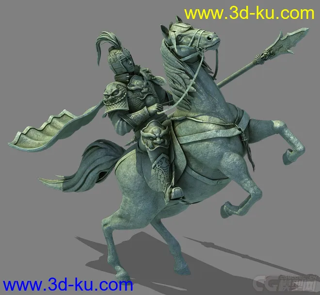 骑马将军雕塑模型的图片1