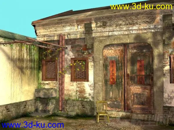 陈旧老房子场景模型的图片1