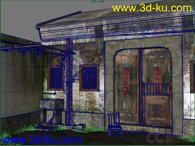 陈旧老房子场景模型的图片2