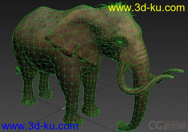 大象 简模 法线贴图模型的图片2