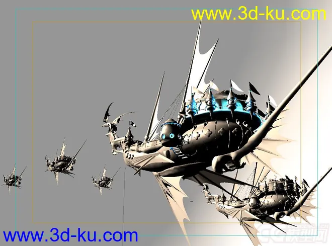 飞空艇 飞船模型下载的图片2