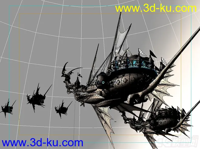 飞空艇 飞船模型下载的图片3