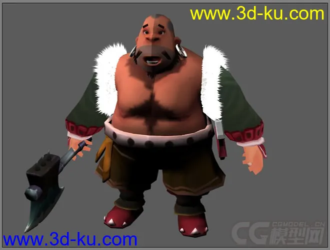 Q版山匪、坏人游戏人物3d角色模型04—模型下载（有贴图带绑定）的图片2