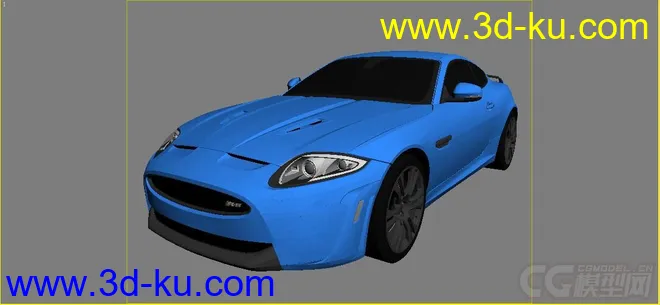 蓝色高级跑车模型2012+Jaguar+XKR-S的图片1