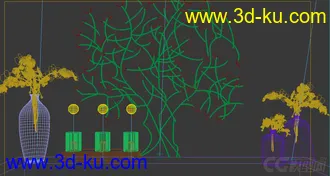 花瓶 墙壁装饰模型的图片