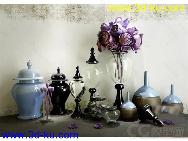 各种罐子 花瓶 装饰摆设模型的图片2