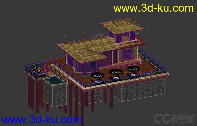 别墅木屋模型的图片2