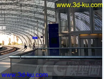 影视级火车站 站台 高铁站台 （渲染的低质量图）模型的图片2