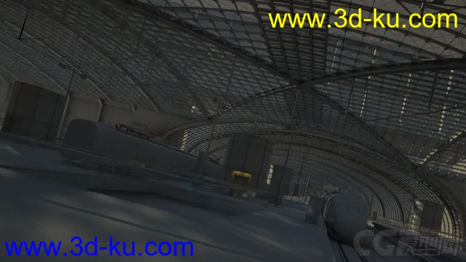 影视级火车站 站台 高铁站台 （渲染的低质量图）模型的图片3