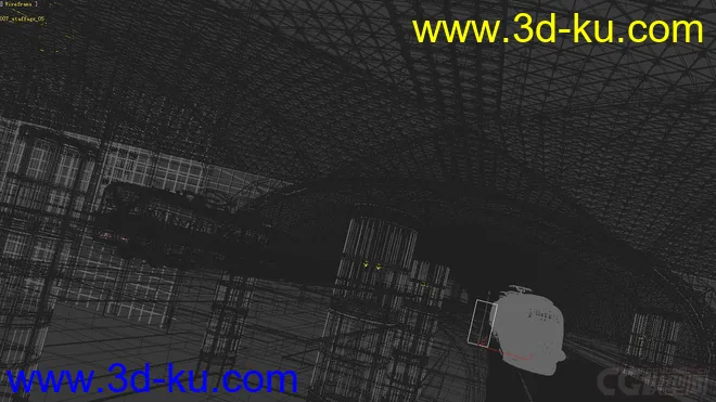 影视级火车站 站台 高铁站台 （渲染的低质量图）模型的图片4