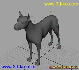 3D打印模型小狗狗，有骨骼和绑定，和直接做动画的的图片