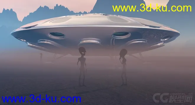 ufo 飞碟 不明飞行物 外星人飞船模型的图片1