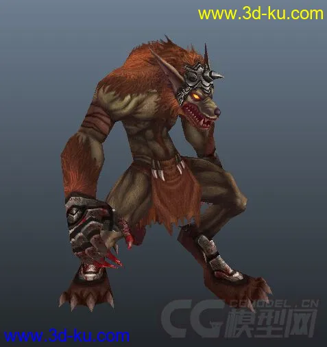 狼人怪物，MAYA2013版本，带绑定和动画模型的图片1