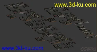 3D打印模型古建院子简模的图片