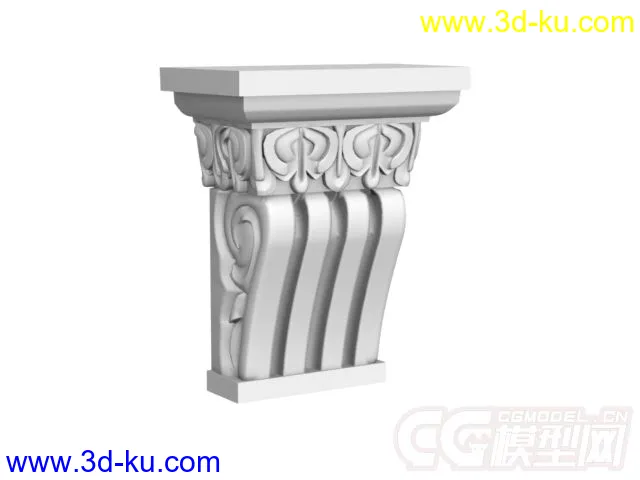 西方墙角或柱子的浮雕部件模型下载的图片1
