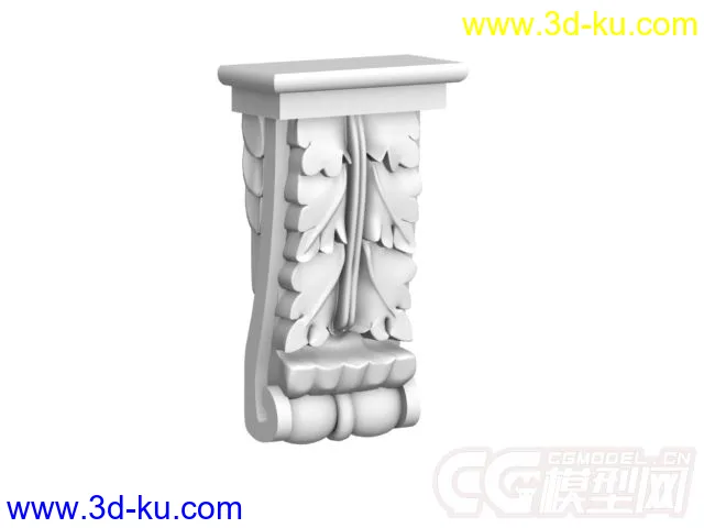 西方墙角或柱子的浮雕部件模型下载的图片1