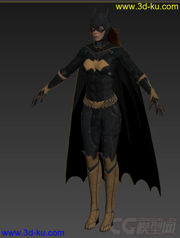 女蝙蝠侠Batgirl-四边面模型的图片3