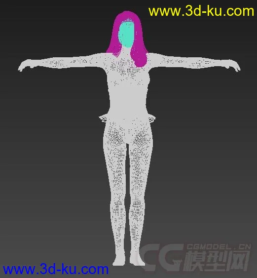 按摩SPA的女人带骨骼绑定，可做动作模型的图片1