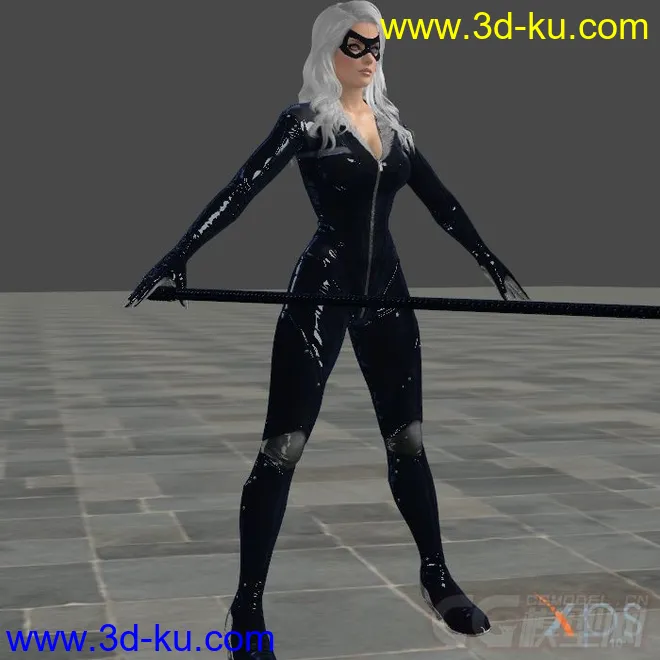 护士装陈佩、Marvel_Black_Cat_Mod_By_XKammyX模型的图片2