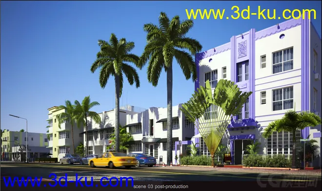 EA23-10套迈阿密城市场景模型的图片4