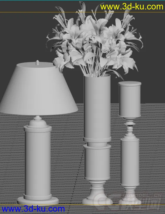 花，台灯装饰模型的图片1