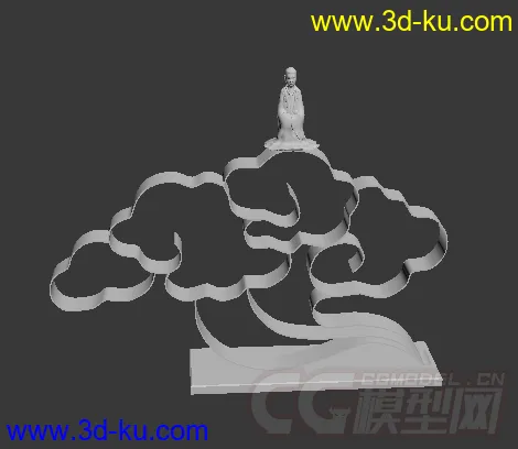 中国云 与菩萨 装饰模型的图片1