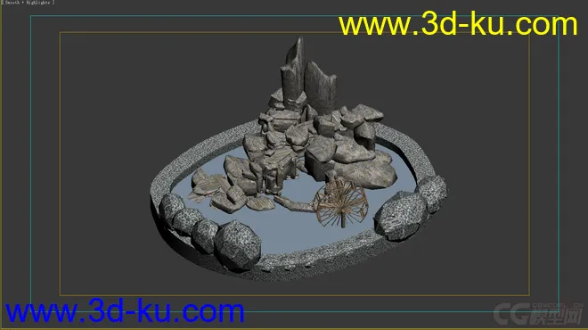 假山水池模型的图片2