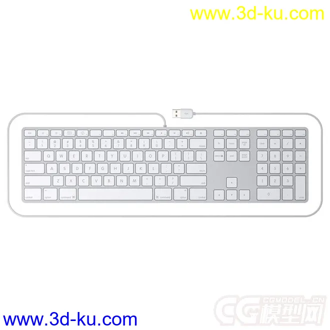 一个白色的键盘模型的图片2