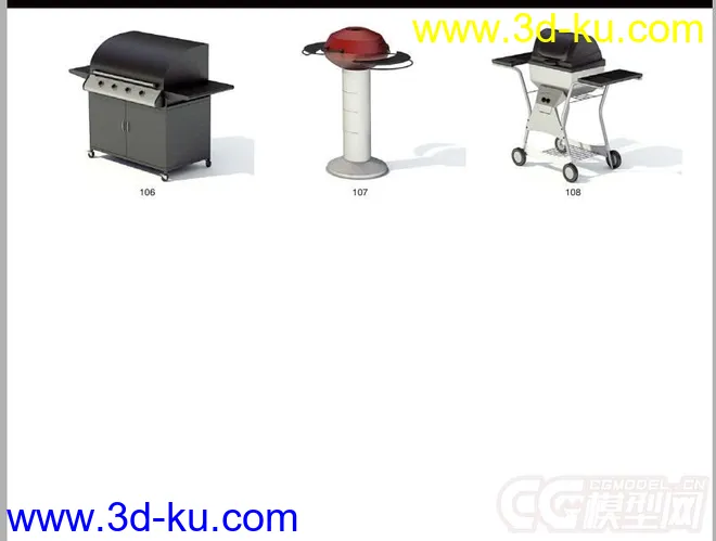 水井，烤箱，烧烤，摇椅躺椅，咖啡桌子，小品，阳伞，草地灯壁灯路灯，小木桥模型的图片3