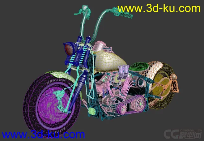 精品—小型摩托车 哈雷机车模型的图片6