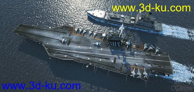精品模型—精致航空母舰群 海上导弹驱逐舰 航空母舰加油船 武装反恐军舰 海上运输舰的图片7