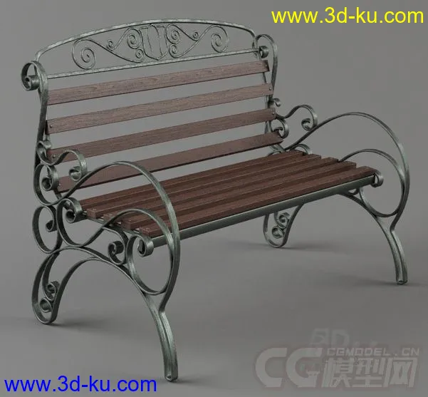 椅子，欧式椅子，欧式座椅，公园椅子模型的图片1
