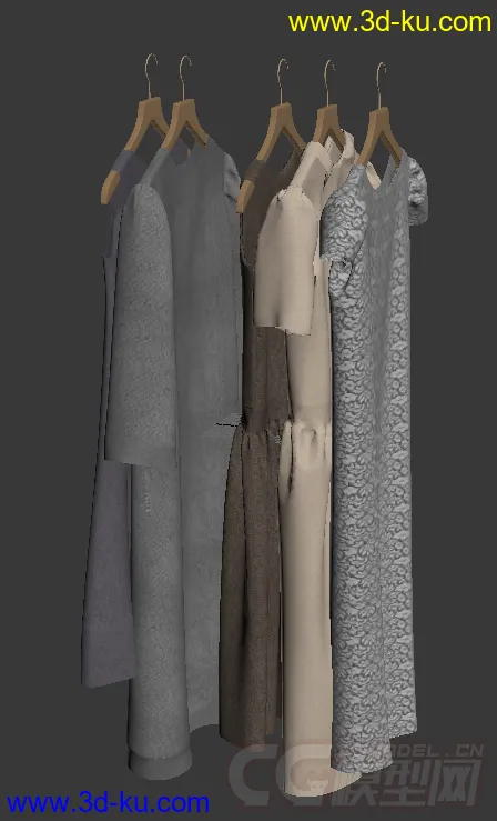 灰色的衣服裙子模型的图片2