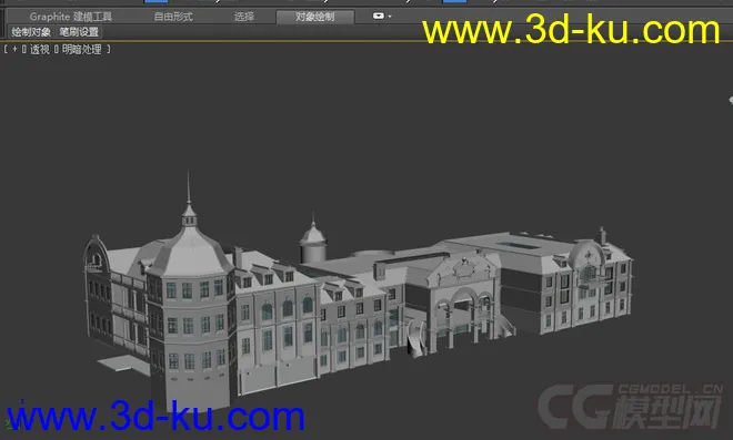 欧式精致别墅城堡建筑模型的图片4