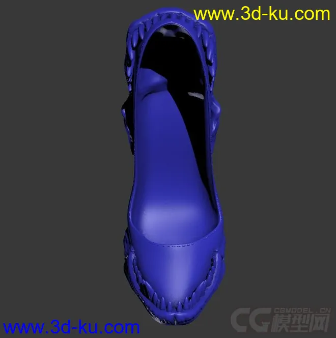 精细的3D打印模型，鞋子，霸王龙高跟鞋，打印出来组装，内含STL源文件，可用于3D打印的图片9