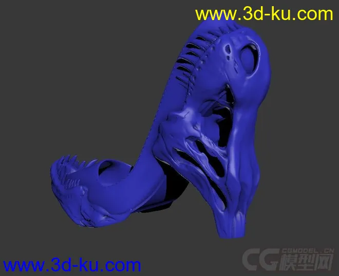 精细的3D打印模型，鞋子，霸王龙高跟鞋，打印出来组装，内含STL源文件，可用于3D打印的图片3