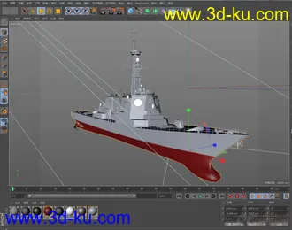 小日本 金刚级 驱逐舰 c4d 模型的图片