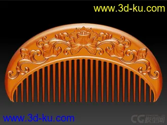 3D打印模型雕花梳子的图片