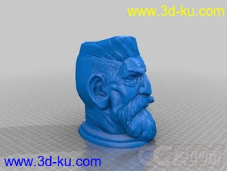 僵尸头 3D打印模型  STL格式的图片