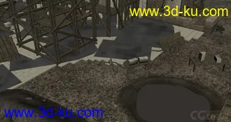 3D打印模型经典建筑——西方古建教堂 废墟 维修场景 欧式维修建筑 中世纪维修设施的图片