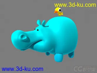 3D打印模型河马的图片